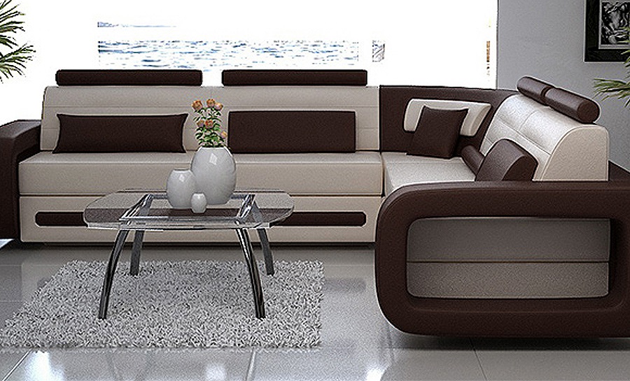 Ikari - L - Leather Sofa Lounge Set